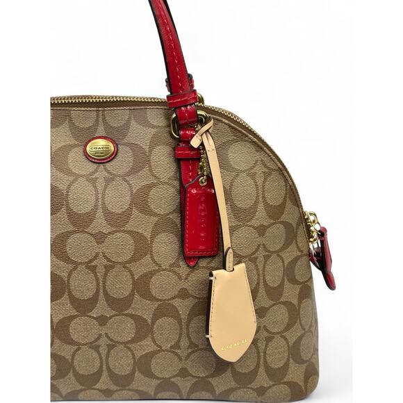 Coach Peyton Signature Cora Dome Coated Canvas Satchel Bag - Picture 2 of 16
